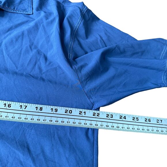 Nike Tiger Woods Polo Shirt Mens Medium Blue Stretch Golf DRI-FIT Short Sleeve - Picture 7 of 9